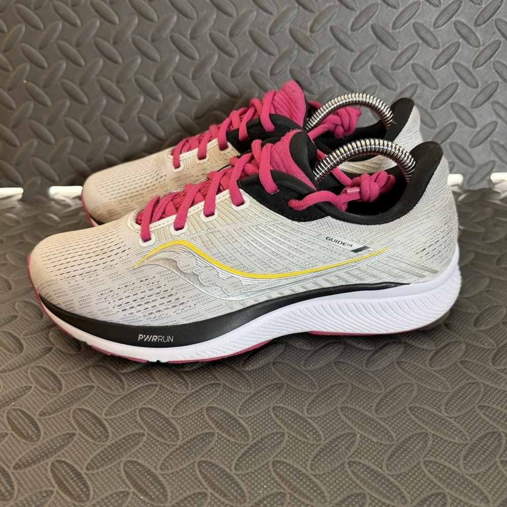 Saucony Womens Guide 14 Running Shoes White Size 8.5 Trainers